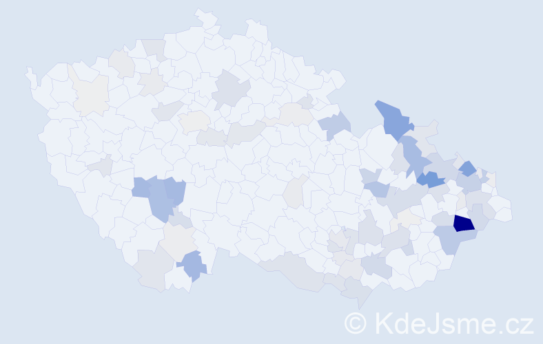 Příjmení: 'Barabáš', počet výskytů 275 v celé ČR