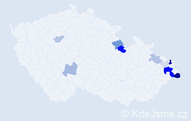 Příjmení: 'Krulikovský', počet výskytů 19 v celé ČR