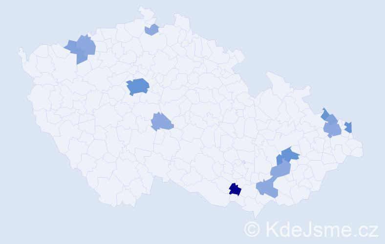 Příjmení: 'Plaštiaková', počet výskytů 30 v celé ČR