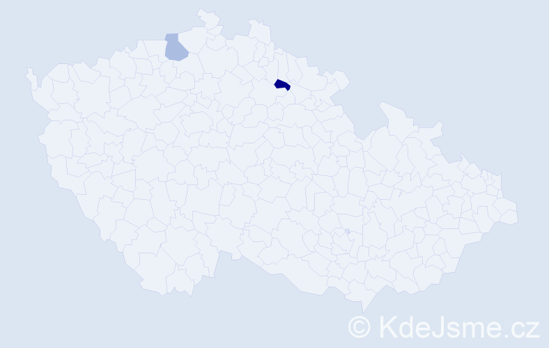 Příjmení: 'Baldauf', počet výskytů 2 v celé ČR
