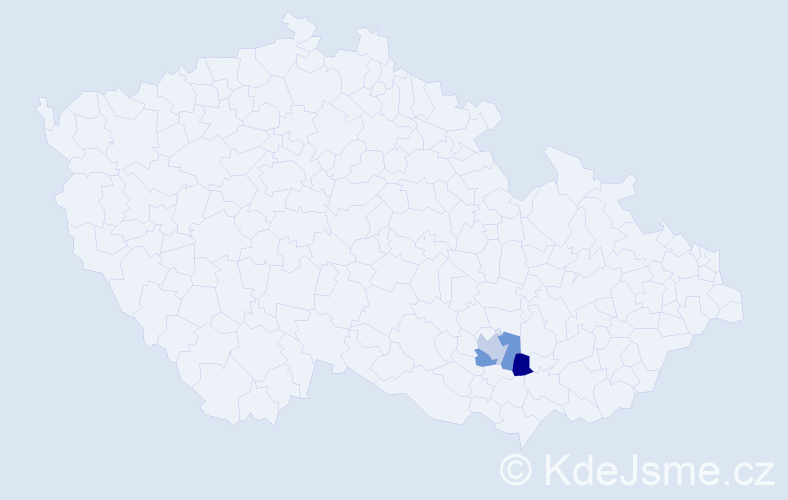 Příjmení: 'Pokryvač', počet výskytů 3 v celé ČR