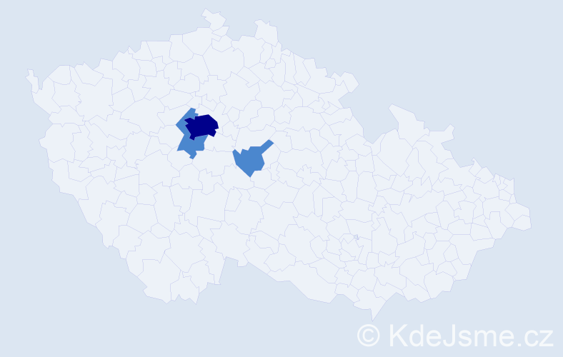 Příjmení: 'Schwarczinger', počet výskytů 5 v celé ČR