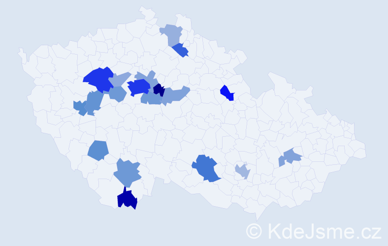 Příjmení: 'Rotaru', počet výskytů 48 v celé ČR