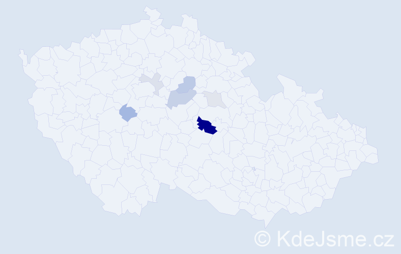 Příjmení: 'Munia', počet výskytů 13 v celé ČR