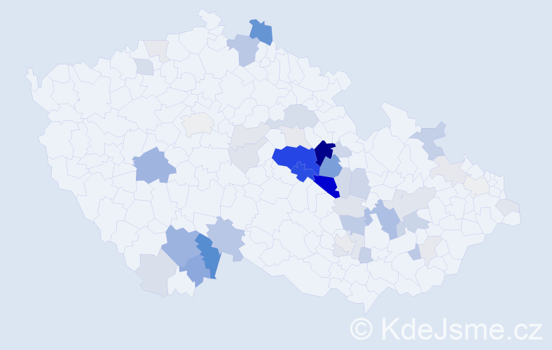 Příjmení: 'Vobejdová', počet výskytů 143 v celé ČR