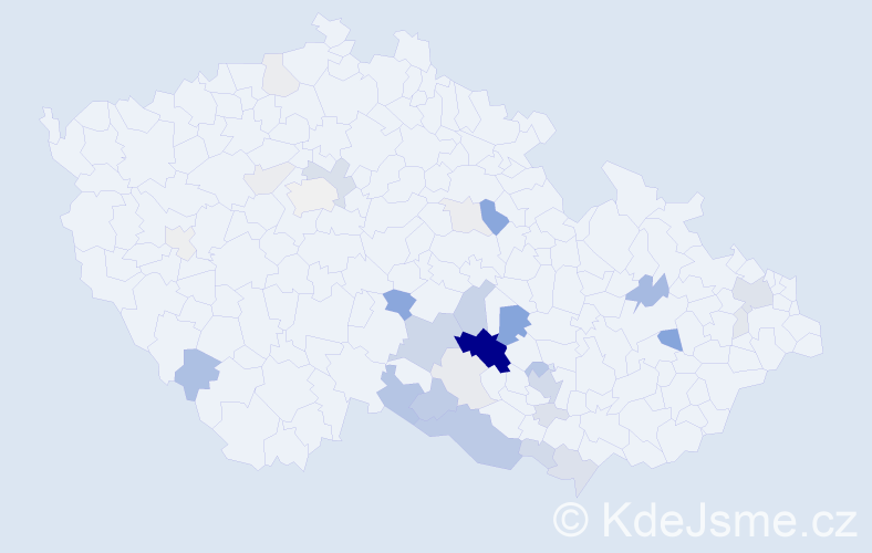 Příjmení: 'Kamanová', počet výskytů 101 v celé ČR