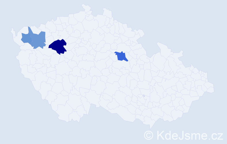 Příjmení: 'Mišovec', počet výskytů 6 v celé ČR