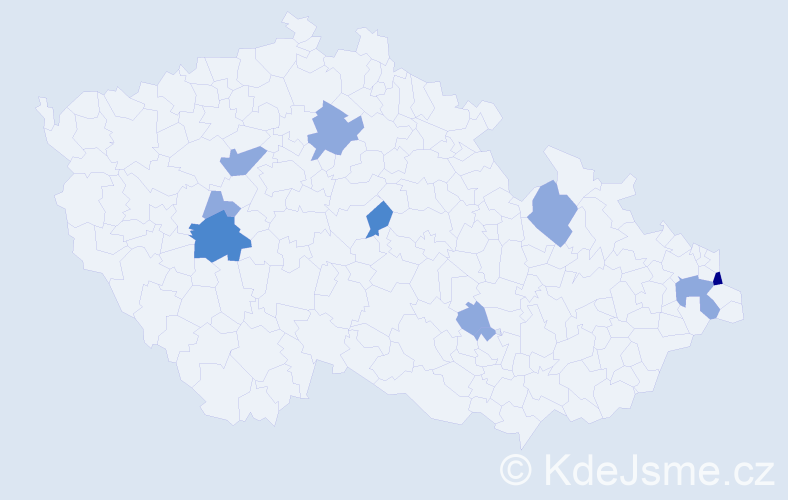 Příjmení: 'Gaľová', počet výskytů 16 v celé ČR
