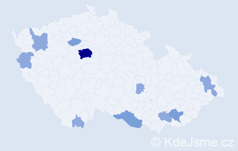 Příjmení: 'Jančuška', počet výskytů 20 v celé ČR