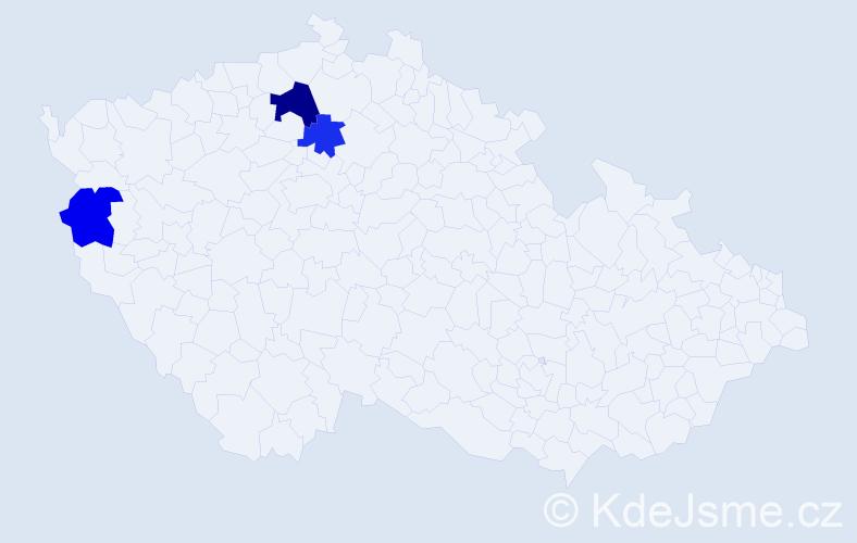 Příjmení: 'Tschauner', počet výskytů 4 v celé ČR