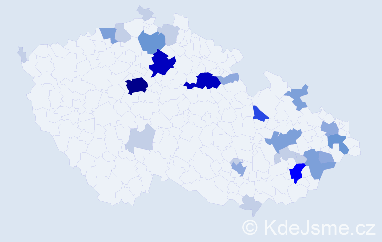 Příjmení: 'Nosálková', počet výskytů 86 v celé ČR