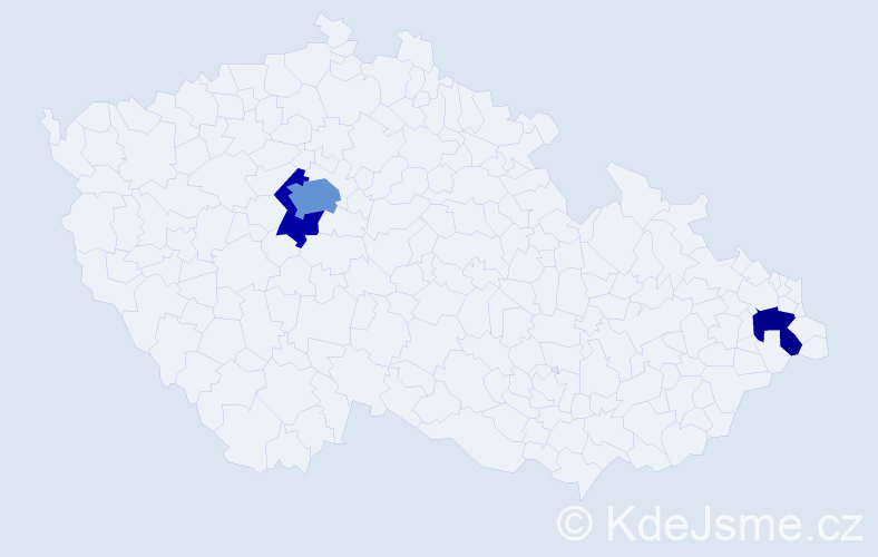 Příjmení: 'Papazovová', počet výskytů 5 v celé ČR
