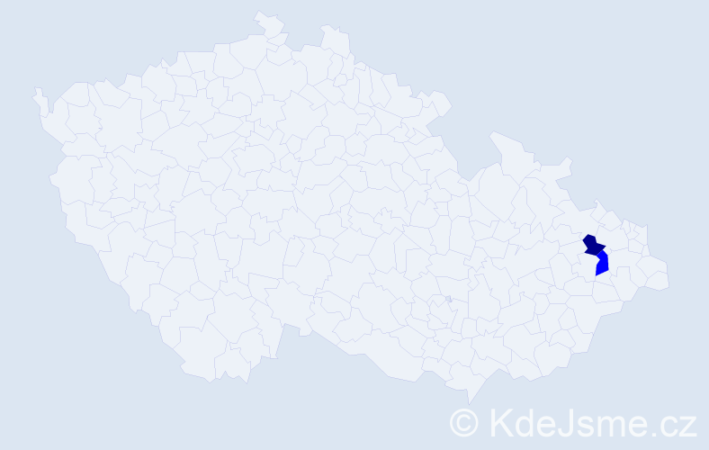 Příjmení: 'Wáclavková', počet výskytů 3 v celé ČR