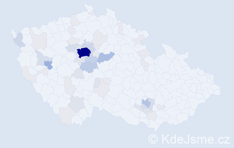 Příjmení: 'Chrastil', počet výskytů 147 v celé ČR