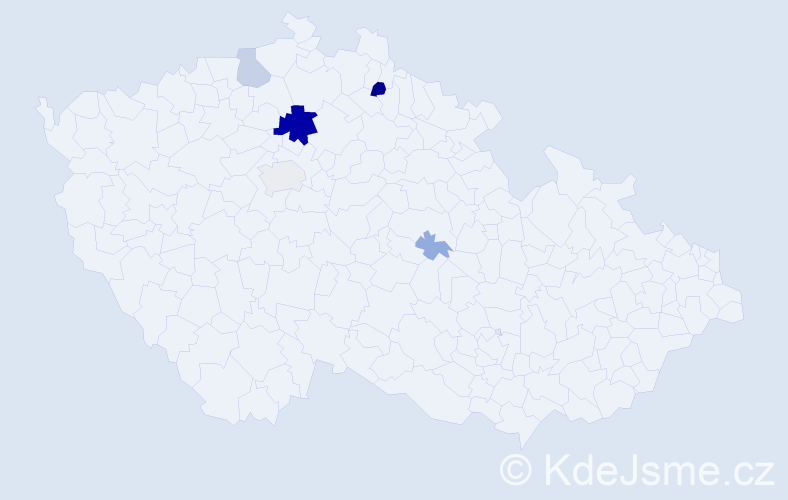 Příjmení: 'Tynek', počet výskytů 18 v celé ČR
