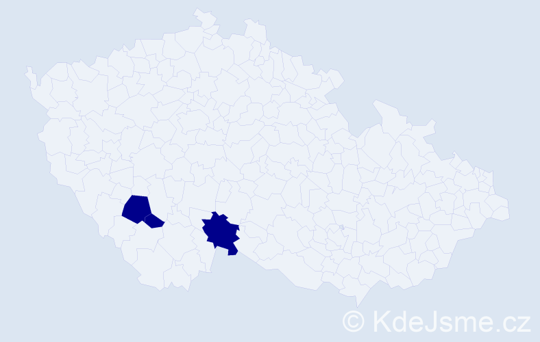 Příjmení: 'Chmelec', počet výskytů 3 v celé ČR