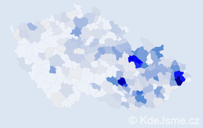 Příjmení: 'Merta', počet výskytů 1159 v celé ČR