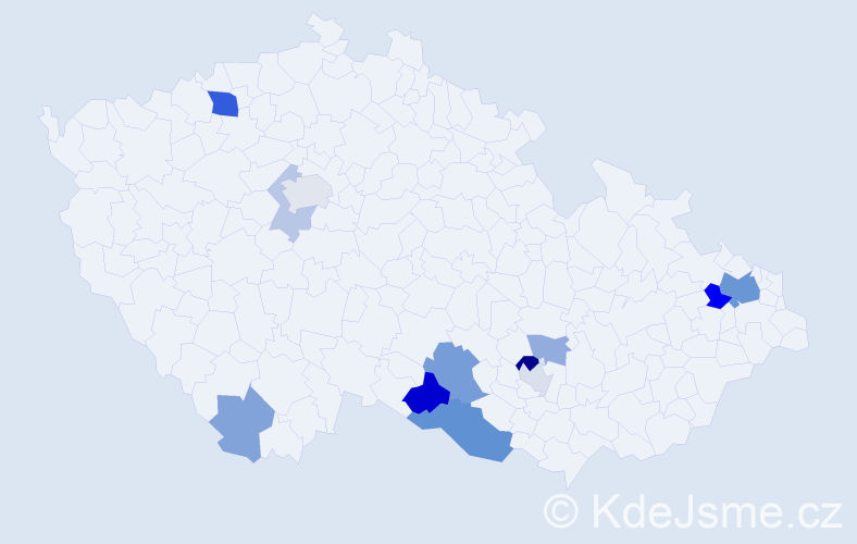 Příjmení: 'Stohl', počet výskytů 28 v celé ČR