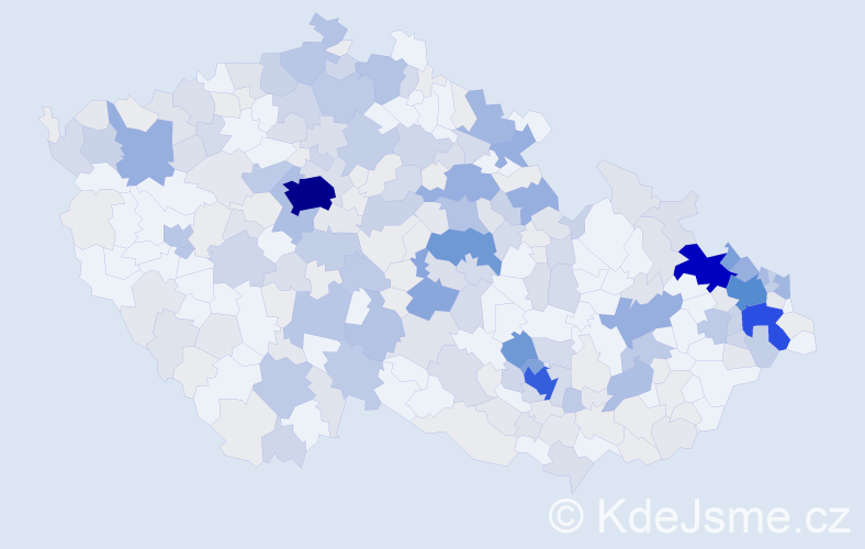 Příjmení: 'Slaninová', počet výskytů 1081 v celé ČR