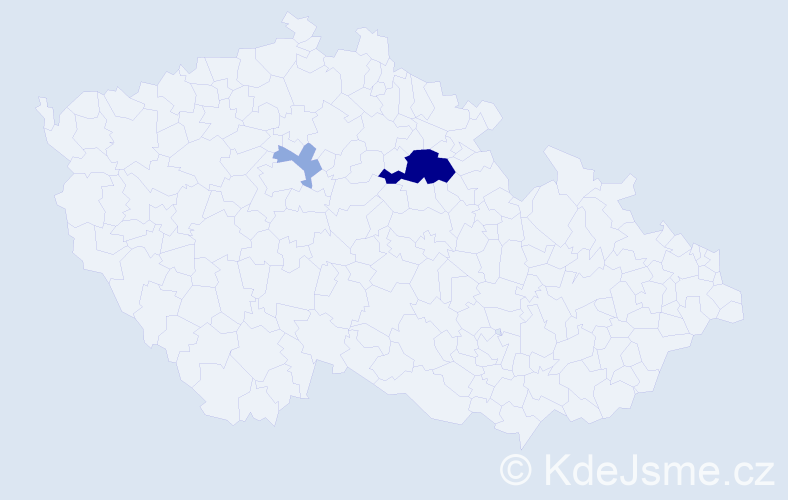 Příjmení: 'Kilingr', počet výskytů 7 v celé ČR