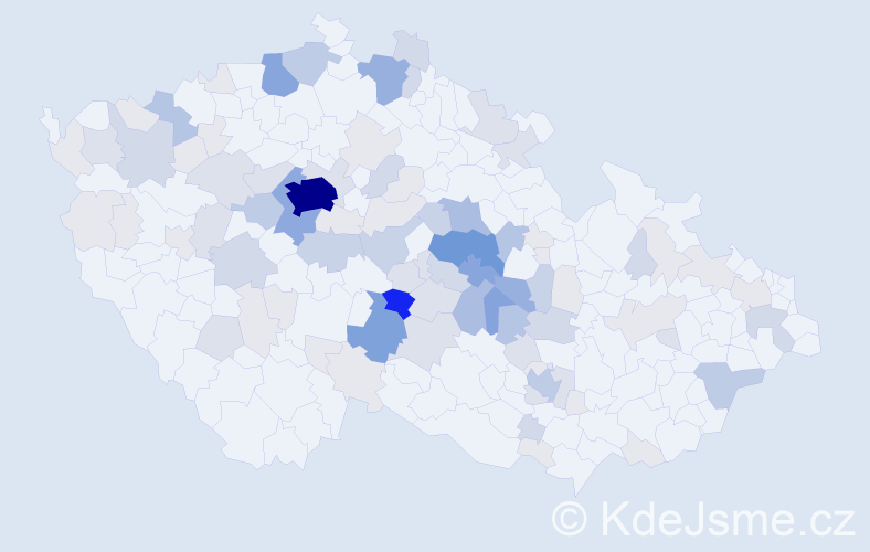 Příjmení: 'Krčilová', počet výskytů 331 v celé ČR