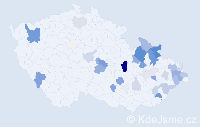 Příjmení: 'Frolo', počet výskytů 86 v celé ČR
