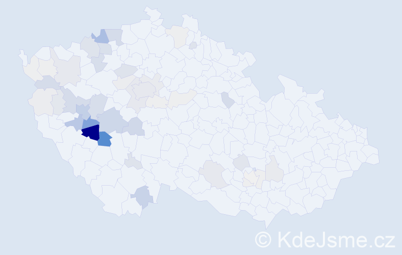 Příjmení: 'Bouše', počet výskytů 209 v celé ČR