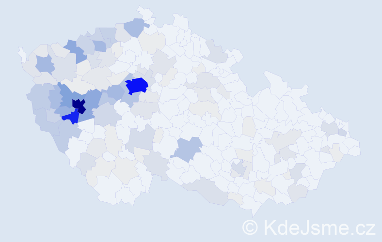 Příjmení: 'Kaslová', počet výskytů 613 v celé ČR