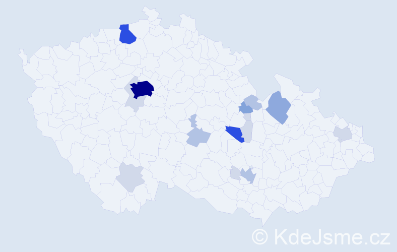 Příjmení: 'Čípa', počet výskytů 55 v celé ČR