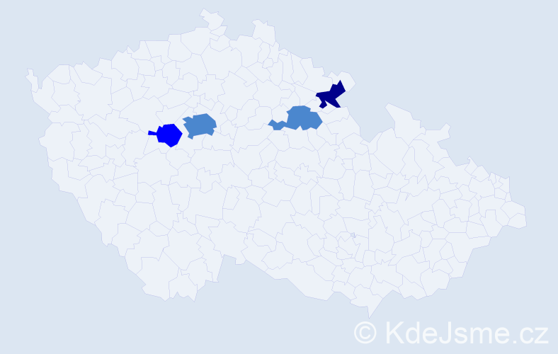 Příjmení: 'Recinová', počet výskytů 11 v celé ČR