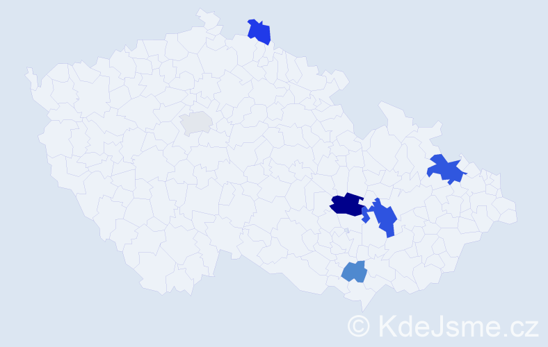 Příjmení: 'Zárychtová', počet výskytů 12 v celé ČR