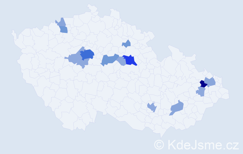 Příjmení: 'Vitochová', počet výskytů 40 v celé ČR