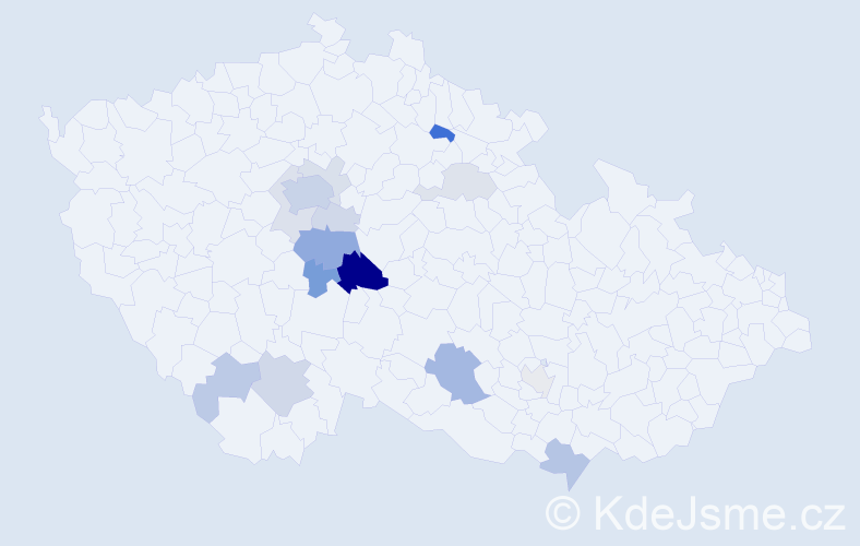 Příjmení: 'Vender', počet výskytů 41 v celé ČR