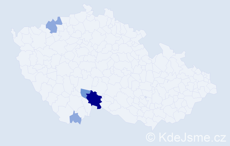 Příjmení: 'Sehner', počet výskytů 11 v celé ČR