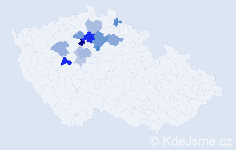 Příjmení: 'Štylerová', počet výskytů 28 v celé ČR