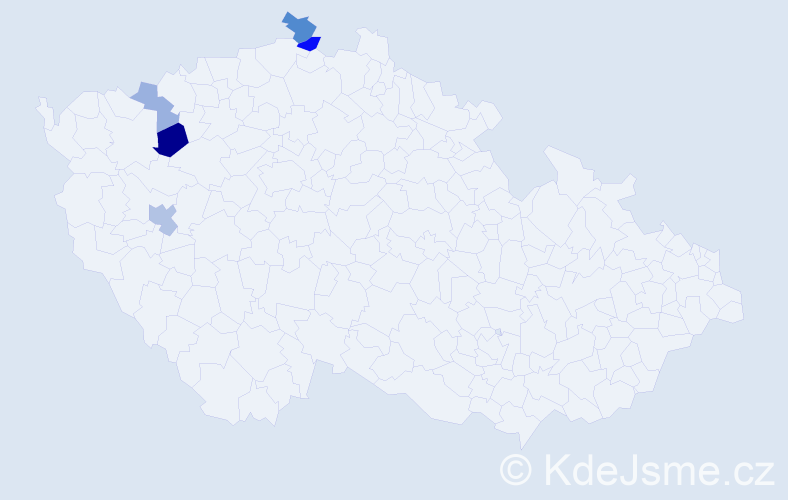 Příjmení: 'Čambalík', počet výskytů 9 v celé ČR