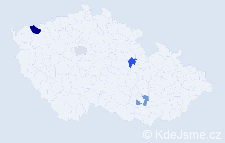 Příjmení: 'Tarr', počet výskytů 10 v celé ČR