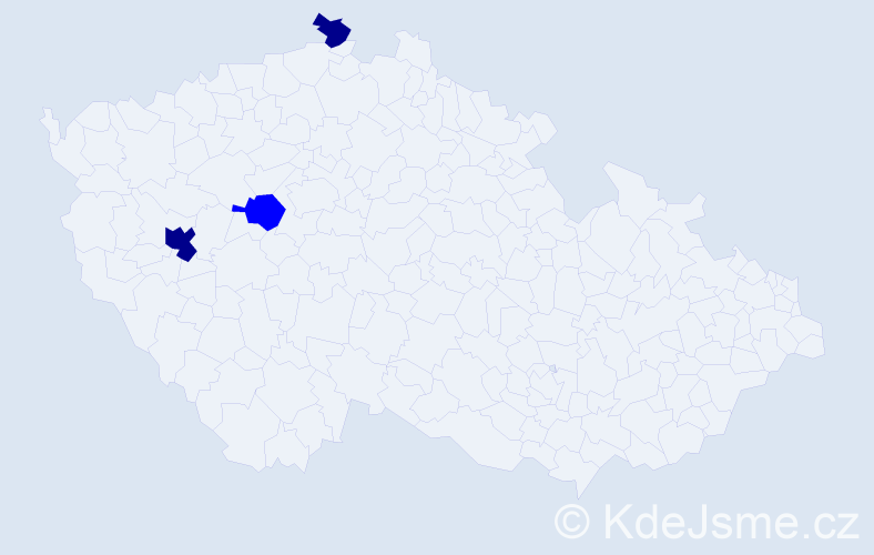 Příjmení: 'Kalubová', počet výskytů 14 v celé ČR