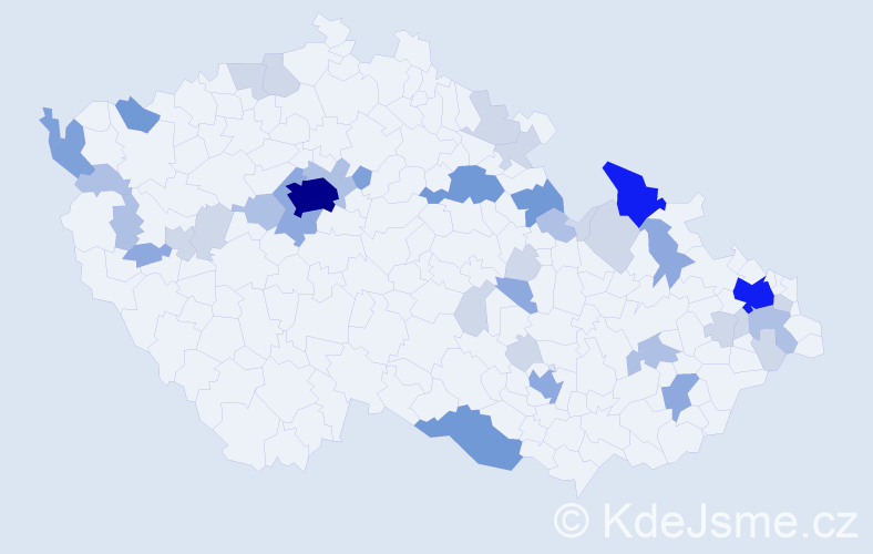 Příjmení: 'Franke', počet výskytů 116 v celé ČR