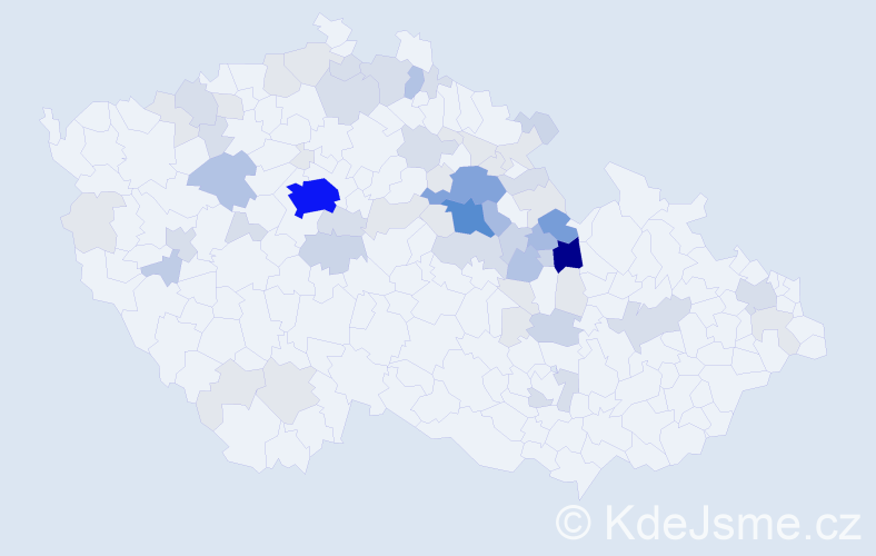 Příjmení: 'Faltejsková', počet výskytů 206 v celé ČR