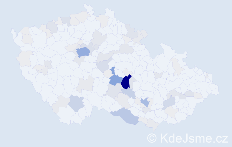 Příjmení: 'Rosecký', počet výskytů 327 v celé ČR