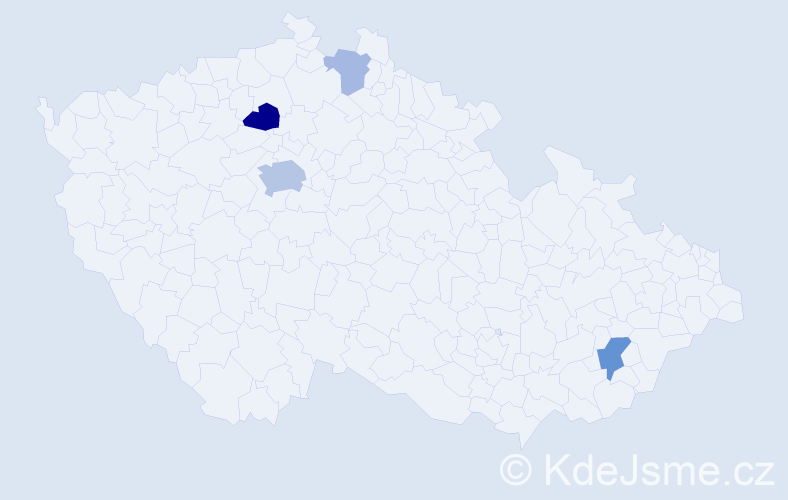 Příjmení: 'Erdenebayar', počet výskytů 10 v celé ČR