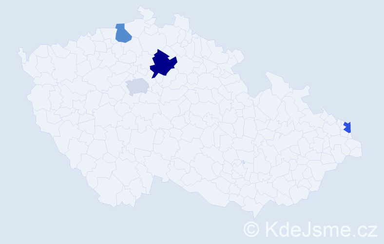 Příjmení: 'Fraczek', počet výskytů 5 v celé ČR