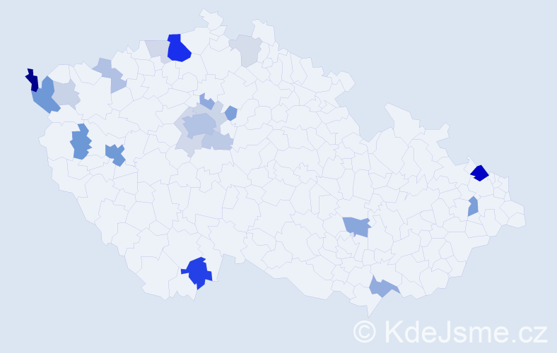Příjmení: 'Bernhardtová', počet výskytů 62 v celé ČR