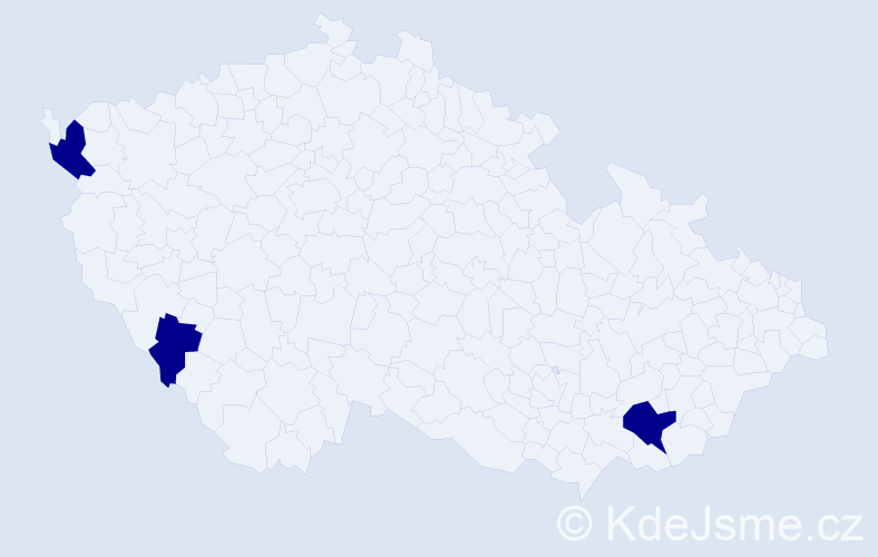 Příjmení: 'Schedlbauer', počet výskytů 3 v celé ČR