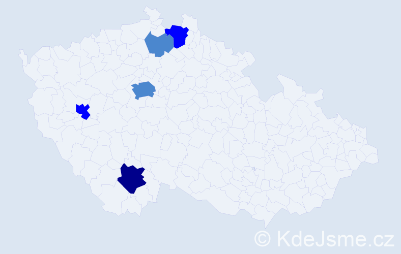 Příjmení: 'Veltrubská', počet výskytů 14 v celé ČR