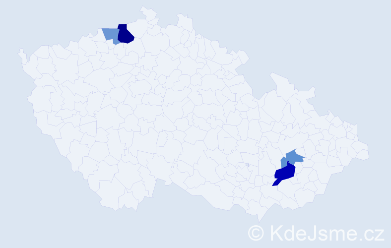 Příjmení: 'Zygar', počet výskytů 7 v celé ČR