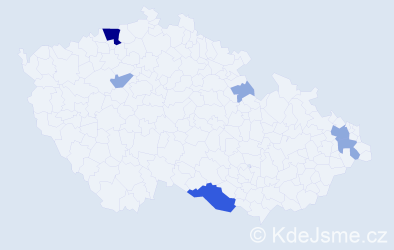 Příjmení: 'Kogutová', počet výskytů 12 v celé ČR