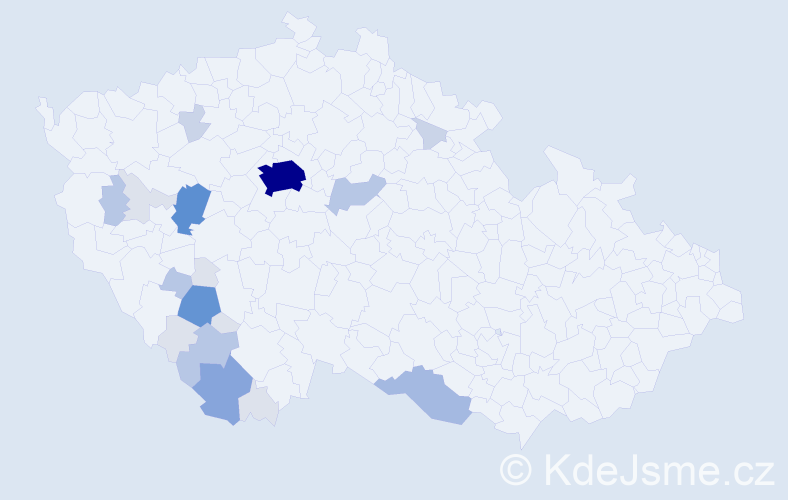 Příjmení: 'Kahovec', počet výskytů 78 v celé ČR