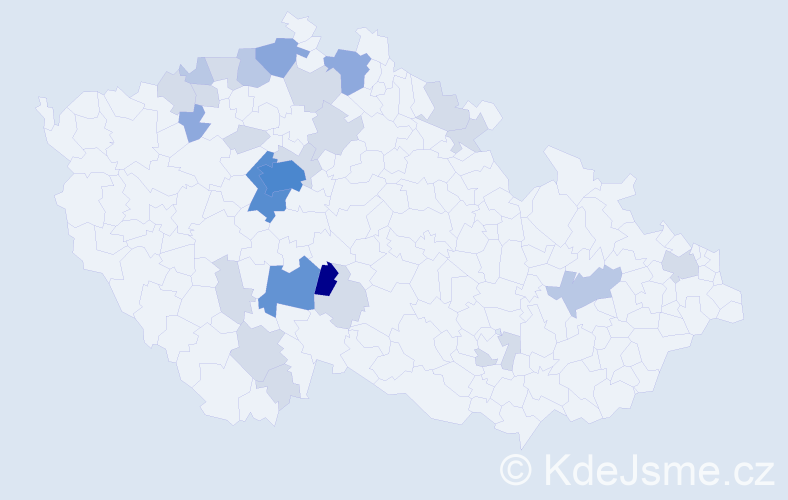 Příjmení: 'Pošusta', počet výskytů 73 v celé ČR
